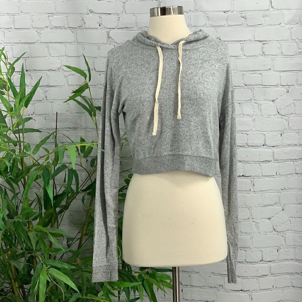 Double Zero Heather Gray Super Soft Cropped Hoodie